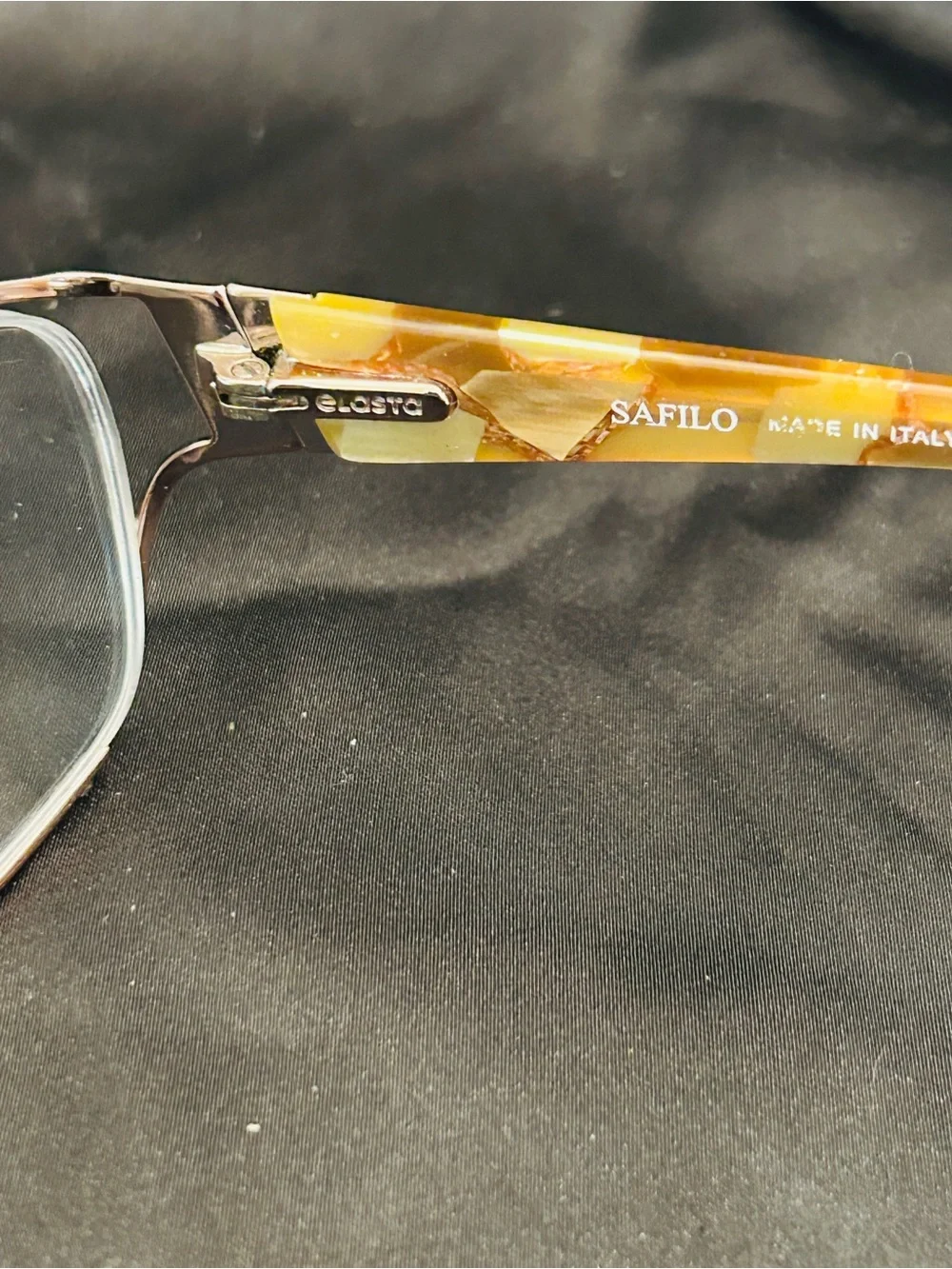 Italian Safilo Gold Metal Eyeglass Frame